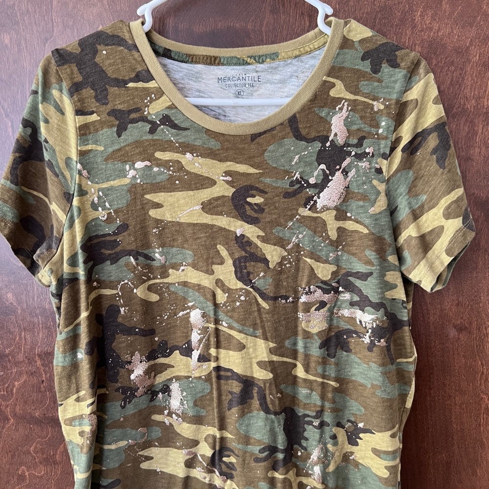 JCrew Mercantile Camo Print Short Sleeve Tee